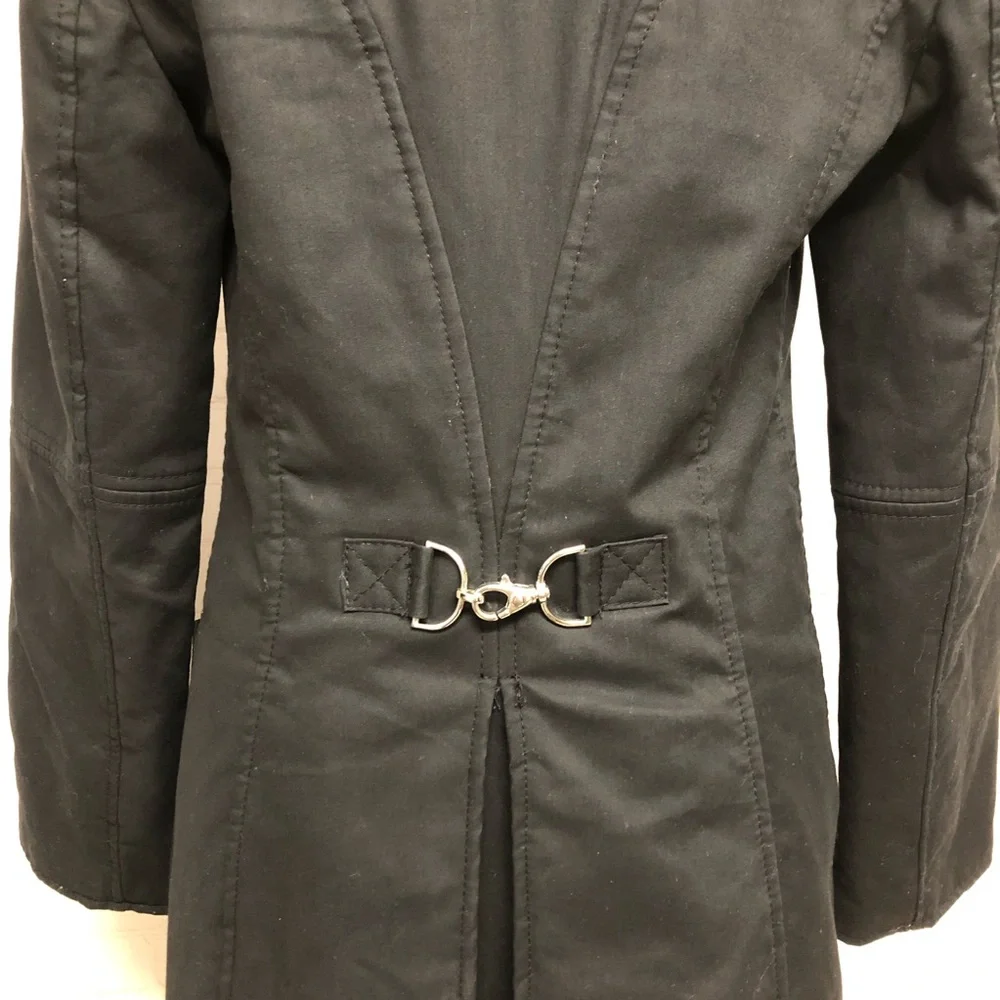 COPY - MOSCHINO Jeans Black Coat W/ Latch Detail - Picture 6 of 6